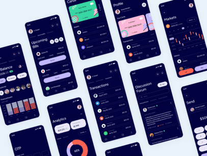 Бесплатный UI Kit финансового приложения