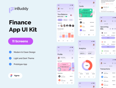 Бесплатный UI Kit финансового приложения