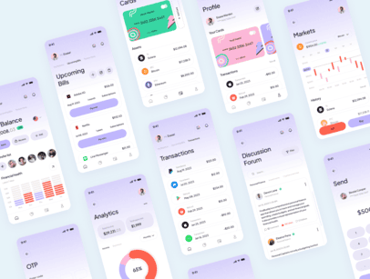 Бесплатный UI Kit финансового приложения