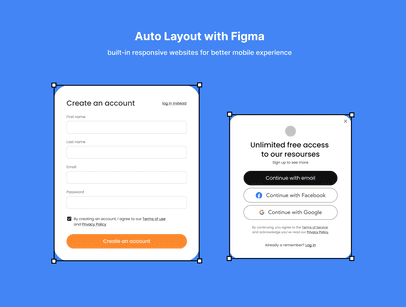 UI Kit для авторизации и регистрации: Готовые шаблоны Sign in/Sign up