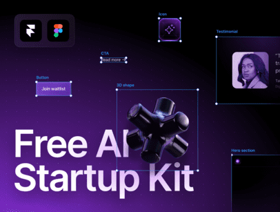 Бесплатный UI Kit для сайта с AI