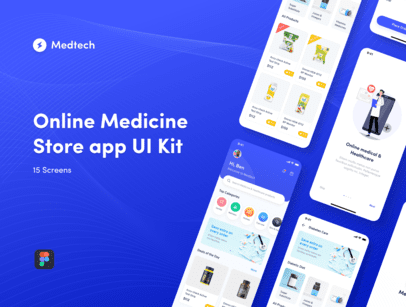 UI Kit для интернет-аптек и доставки лекарств – создайте удобное медицинское приложение