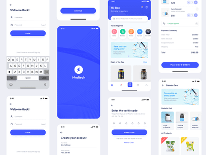 UI Kit для интернет-аптек и доставки лекарств – создайте удобное медицинское приложение