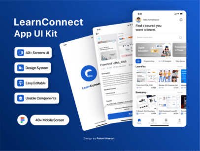 UI Kit для онлайн-обучения: все учебные ресурсы и курсы в одном приложении