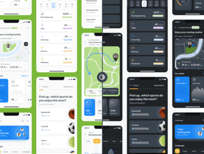 UI Kit для создания спортивного приложения – готовые шаблоны и компоненты