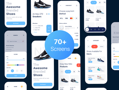 UI Kit для приложений по продаже обуви: Современные дизайны и шаблоны для эффективных проектов